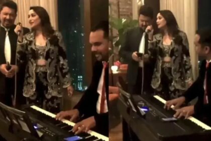 Bollywood's Dhak Dhak girl Madhuri Dixit sang this song with her husband, going viral on social media.